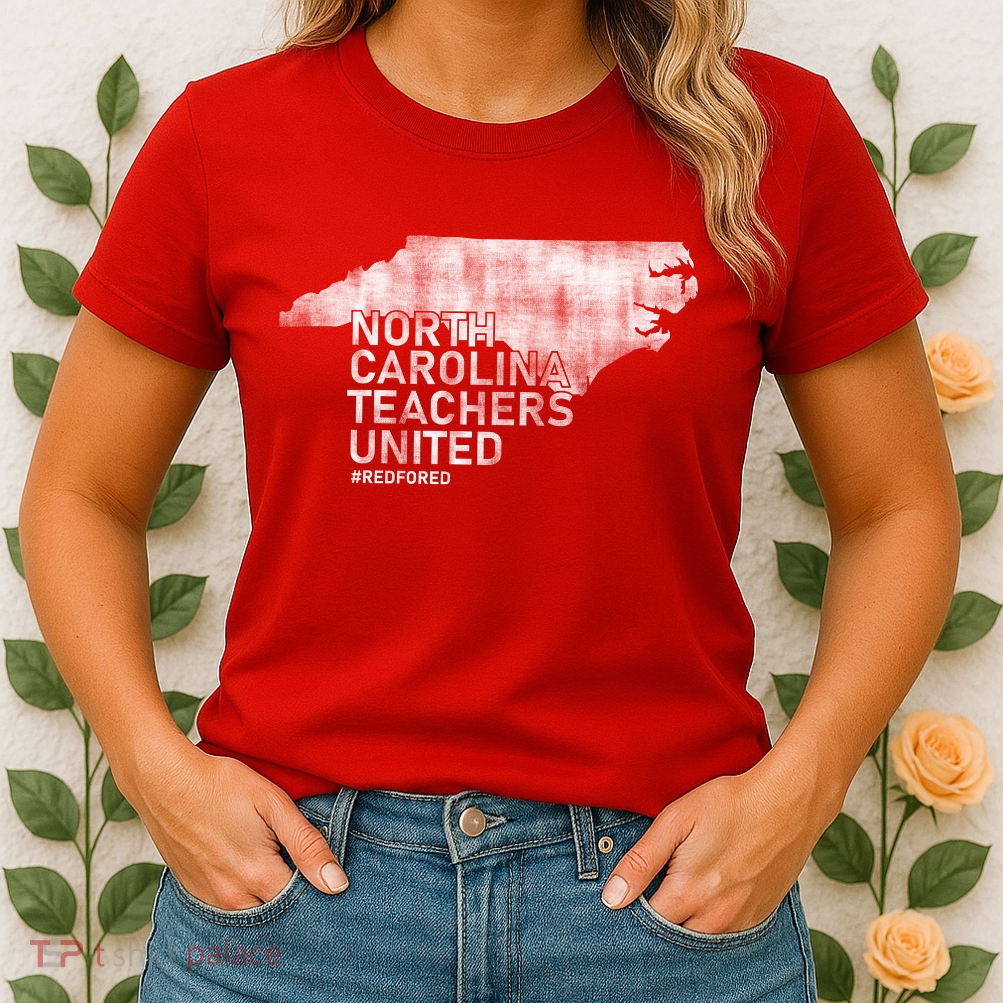 North Carolina Teachers United Red For Ed Women's T-Shirt
