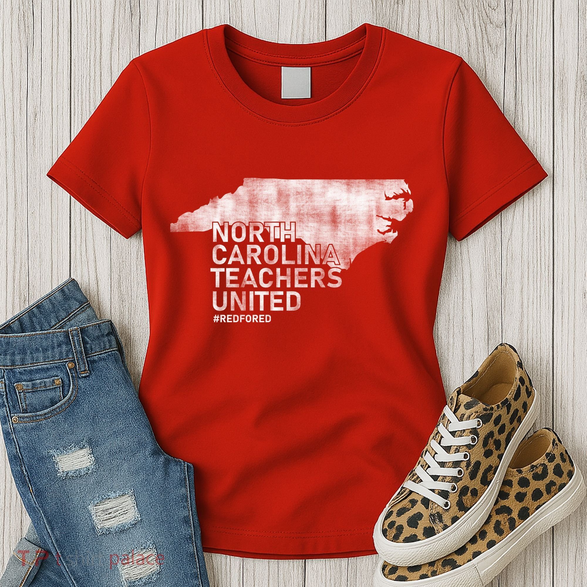 North Carolina Teachers United Red For Ed Women's T-Shirt