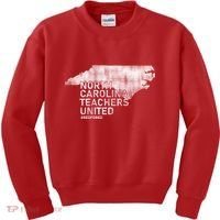 North Carolina Teachers United Red For Ed Kids Sweatshirt thumb 0