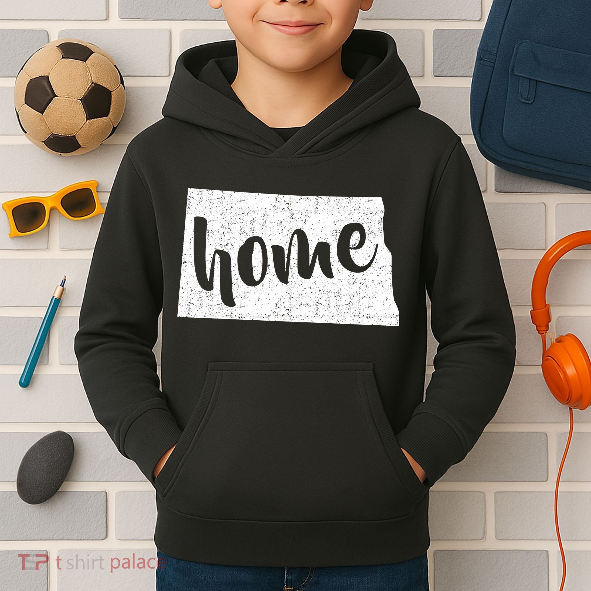 North Dakota Home State Kids Hoodie
