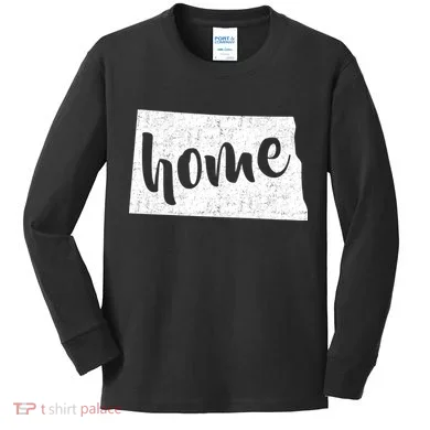 North Dakota Home State Kids Long Sleeve Shirt