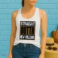 New Orleans Shirts Hip Hop Straight Outta New Orleans Women's Tank Top thumb 2