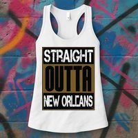 New Orleans Shirts Hip Hop Straight Outta New Orleans Women's Tank Top thumb 3
