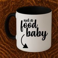 Not a Food Baby Surprise Thanksgiving Pregnancy Coffee Mug thumb 2