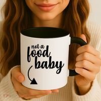 Not a Food Baby Surprise Thanksgiving Pregnancy Coffee Mug thumb 3