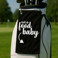 Not a Food Baby Surprise Thanksgiving Pregnancy Golf Towel thumb 2