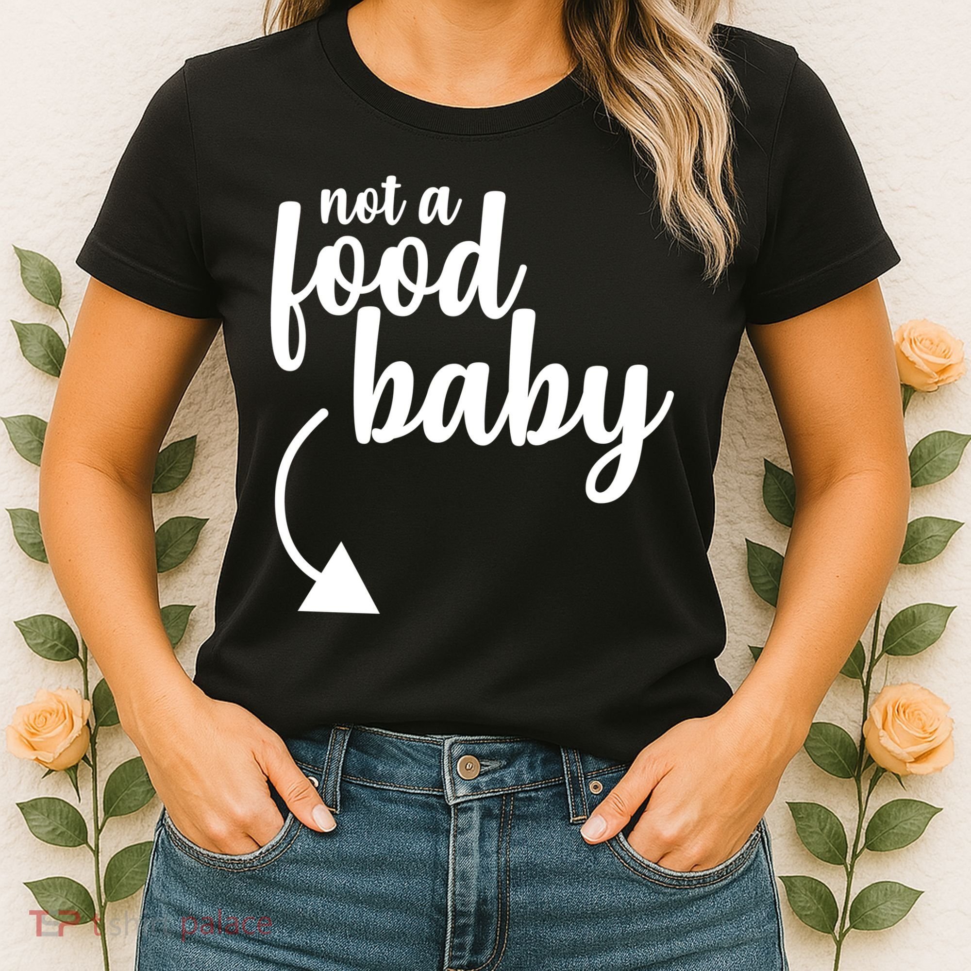Not a Food Baby Surprise Thanksgiving Pregnancy Women's T-Shirt