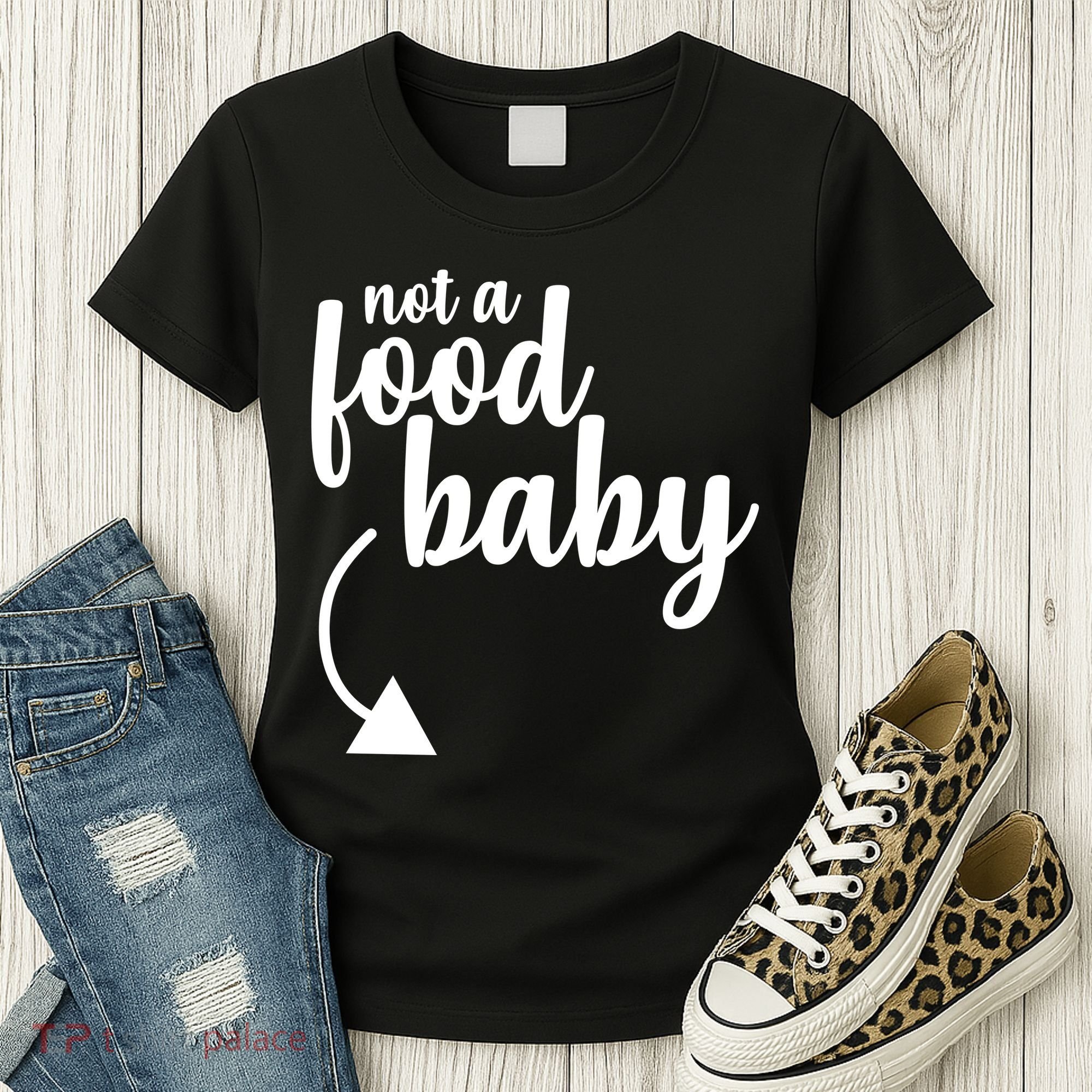 Not a Food Baby Surprise Thanksgiving Pregnancy Women's T-Shirt