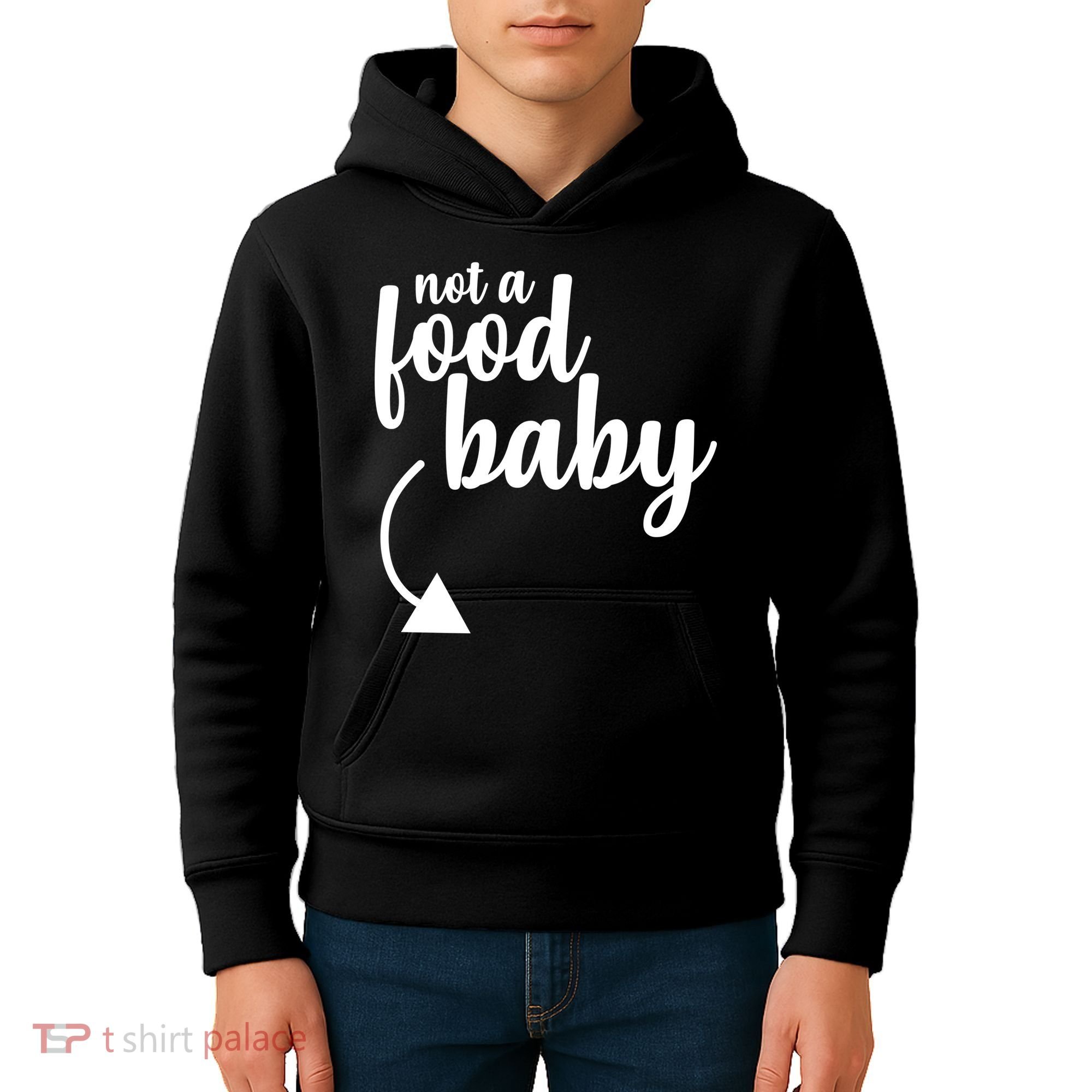 Not a Food Baby Surprise Thanksgiving Pregnancy Kids Hoodie