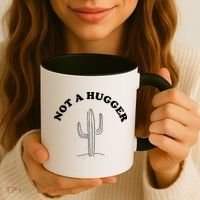 Not A Hugger Cactus Coffee Mug thumb 3