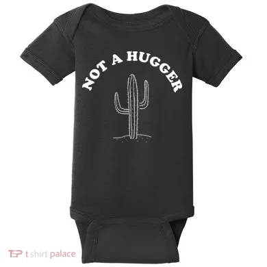 Not A Hugger Cactus Baby Bodysuit