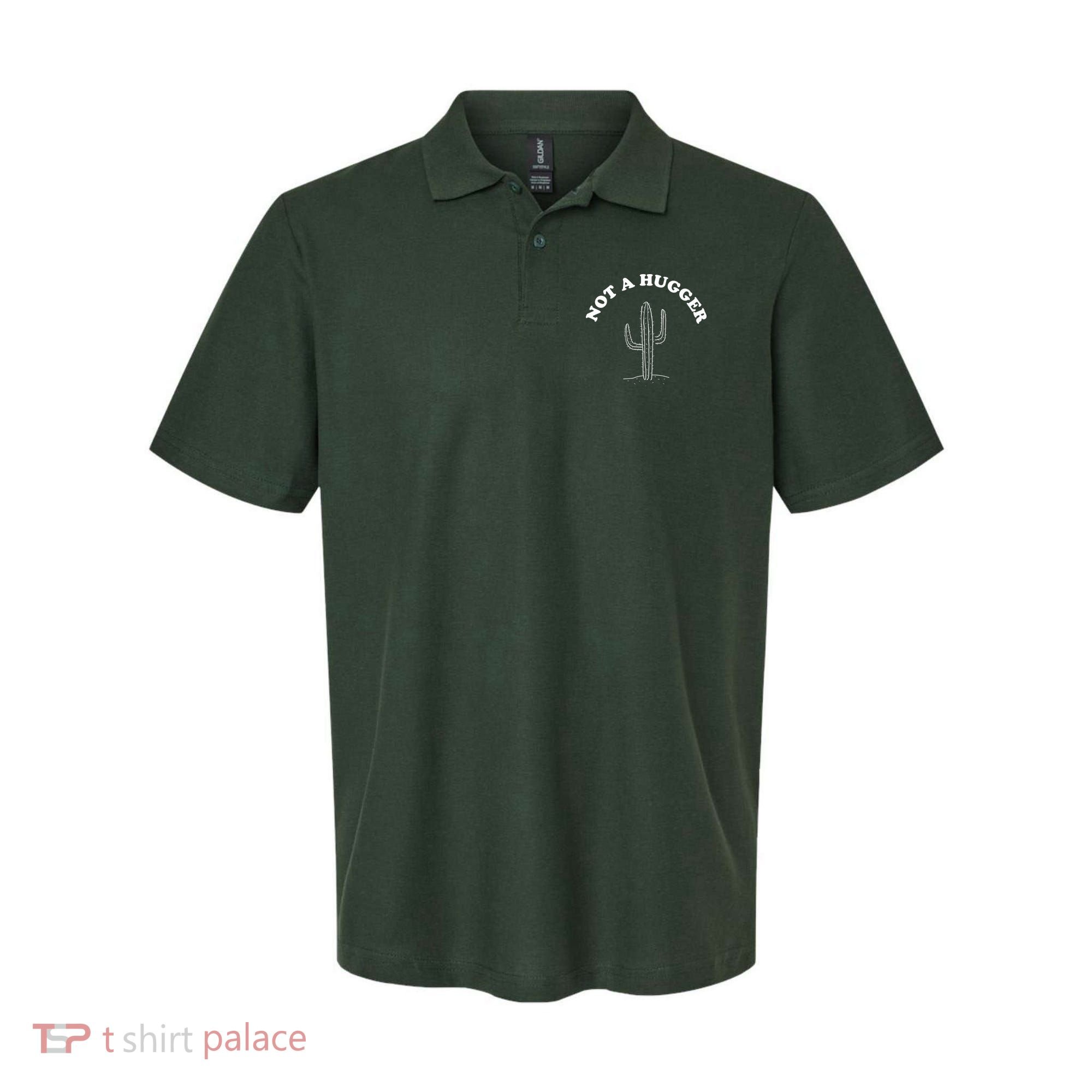 Not A Hugger Cactus Polo