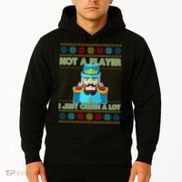 Not A Player I Just Crush A Lot Nutcracker Ugly Christmas Sweater Hoodie thumb 2