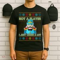 Not A Player I Just Crush A Lot Nutcracker Ugly Christmas Sweater T-Shirt thumb 6
