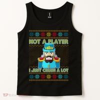 Not A Player I Just Crush A Lot Nutcracker Ugly Christmas Sweater Tank Top thumb 2