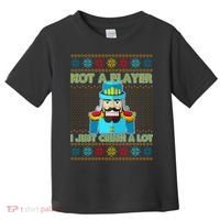 Not A Player I Just Crush A Lot Nutcracker Ugly Christmas Sweater Toddler T-Shirt thumb 0