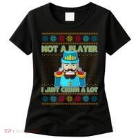 Not A Player I Just Crush A Lot Nutcracker Ugly Christmas Sweater Women's T-Shirt thumb 0