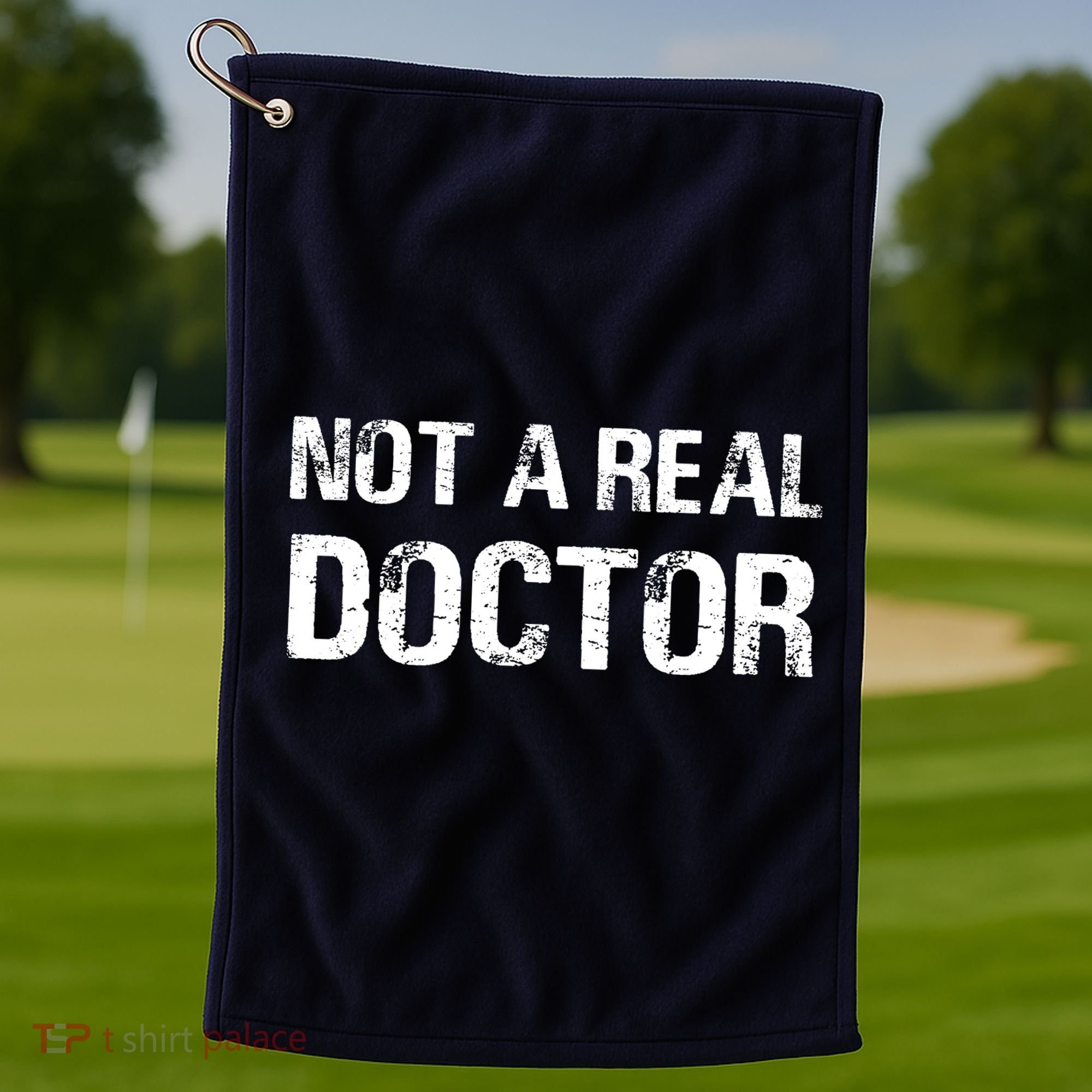 Not A Real Doctor Golf Towel