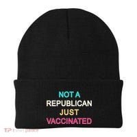 Not A Republican Just Vaccinated Beanie thumb 0