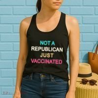 Not A Republican Just Vaccinated Women's Tank Top thumb 2