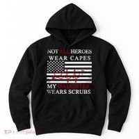 Not All Heroes Wear Capes American Nurses Hoodie thumb 0
