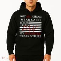 Not All Heroes Wear Capes American Nurses Hoodie thumb 2