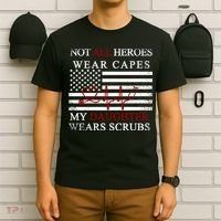 Not All Heroes Wear Capes American Nurses T-Shirt thumb 6