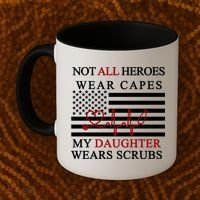 Not All Heroes Wear Capes American Nurses Coffee Mug thumb 2