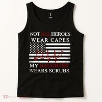 Not All Heroes Wear Capes American Nurses Tank Top thumb 2