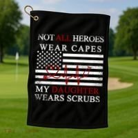 Not All Heroes Wear Capes American Nurses Golf Towel thumb 1