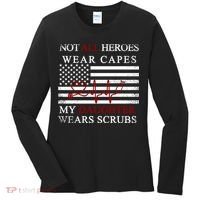 Not All Heroes Wear Capes American Nurses Women's Long Sleeve Shirt thumb 0
