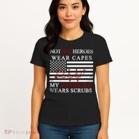 Not All Heroes Wear Capes American Nurses Women's T-Shirt thumb 4