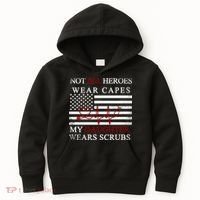 Not All Heroes Wear Capes American Nurses Kids Hoodie thumb 0