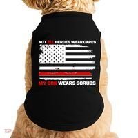 Not All Heroes Wear Capes My Son Wears Scrubs Doggie Tank thumb 0