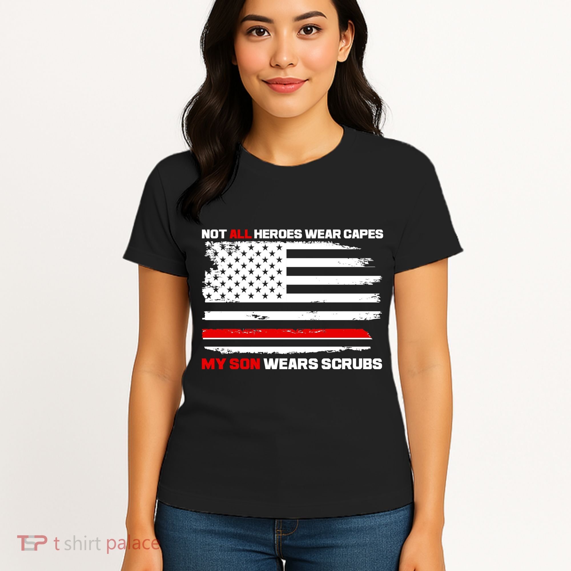 Not All Heroes Wear Capes My Son Wears Scrubs Women's T-Shirt