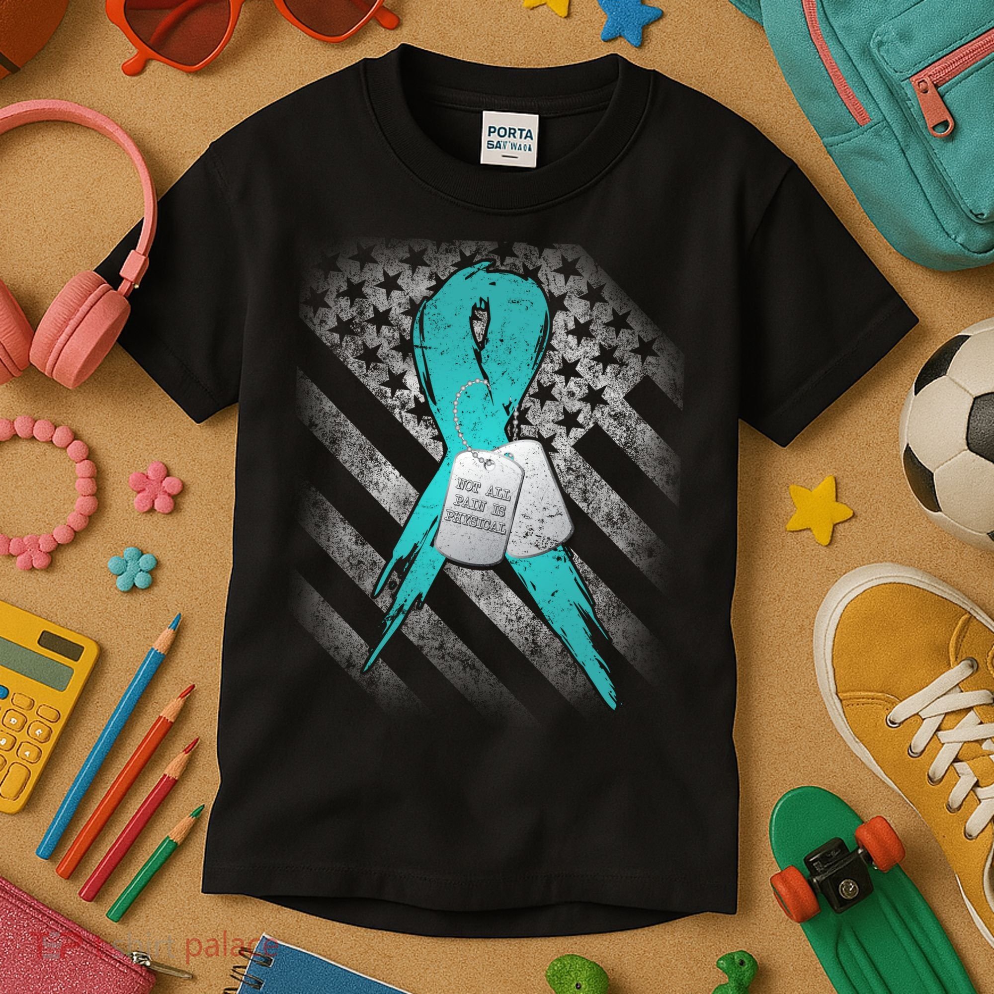 Not All Pain is Physical PTSD Awareness Kids T-Shirt