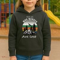 Not All Who Wander Are Lost Kids Hoodie thumb 3