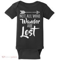 Not All Who Wander Are Lost Hiking Baby Bodysuit thumb 0