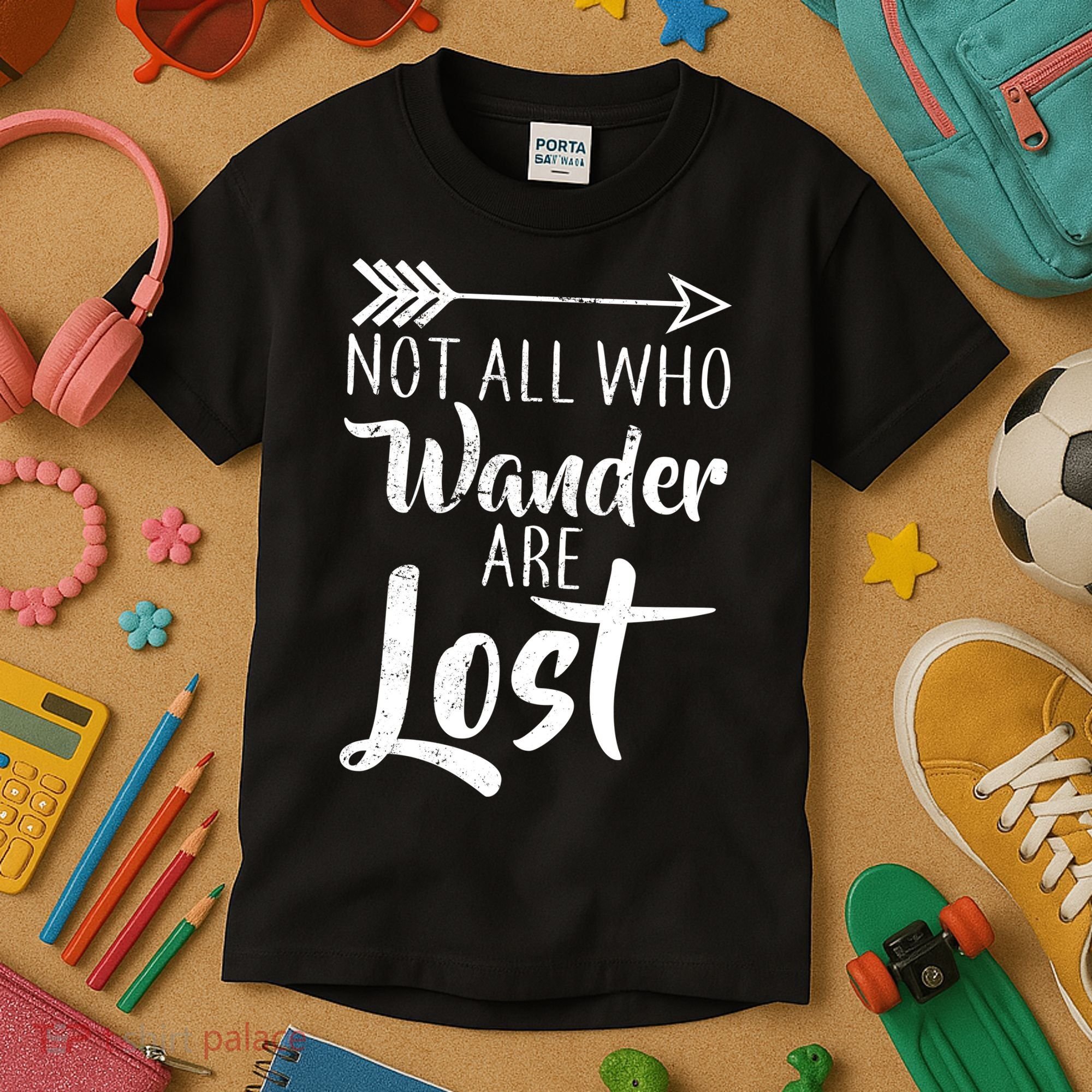 Not All Who Wander Are Lost Hiking Kids T-Shirt