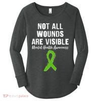 Not All Wounds Are Visible Mental Health Awareness Women's Perfect Tri Tunic Long Sleeve Shirt thumb 0