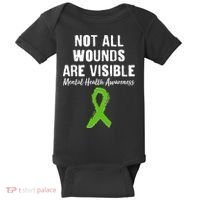 Not All Wounds Are Visible Mental Health Awareness Baby Bodysuit thumb 0