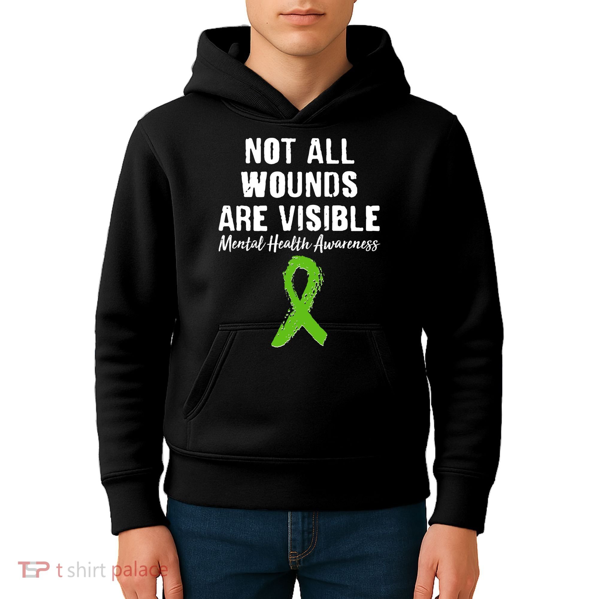 Not All Wounds Are Visible Mental Health Awareness Kids Hoodie