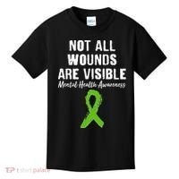 Not All Wounds Are Visible Mental Health Awareness Kids T-Shirt thumb 0