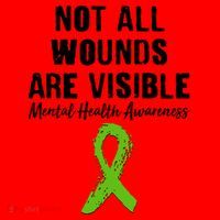 Not All Wounds Are Visible Mental Health Awareness Santa Hat thumb 1