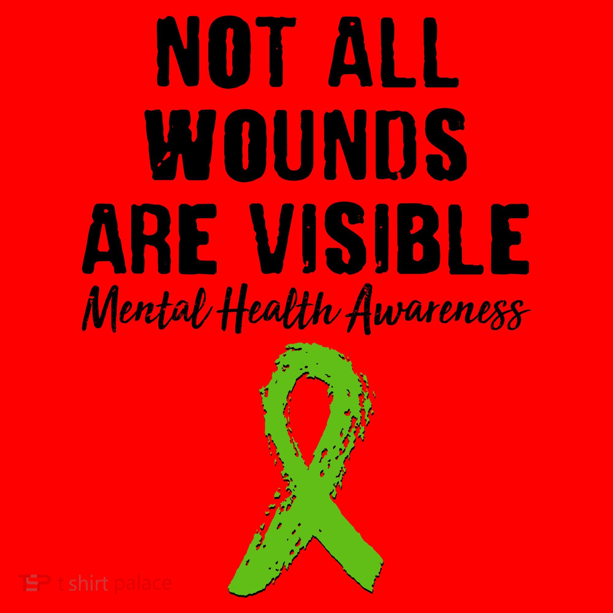 Not All Wounds Are Visible Mental Health Awareness Santa Hat