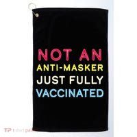 Not An Anti-Masker Just Vaccinated Golf Towel thumb 0
