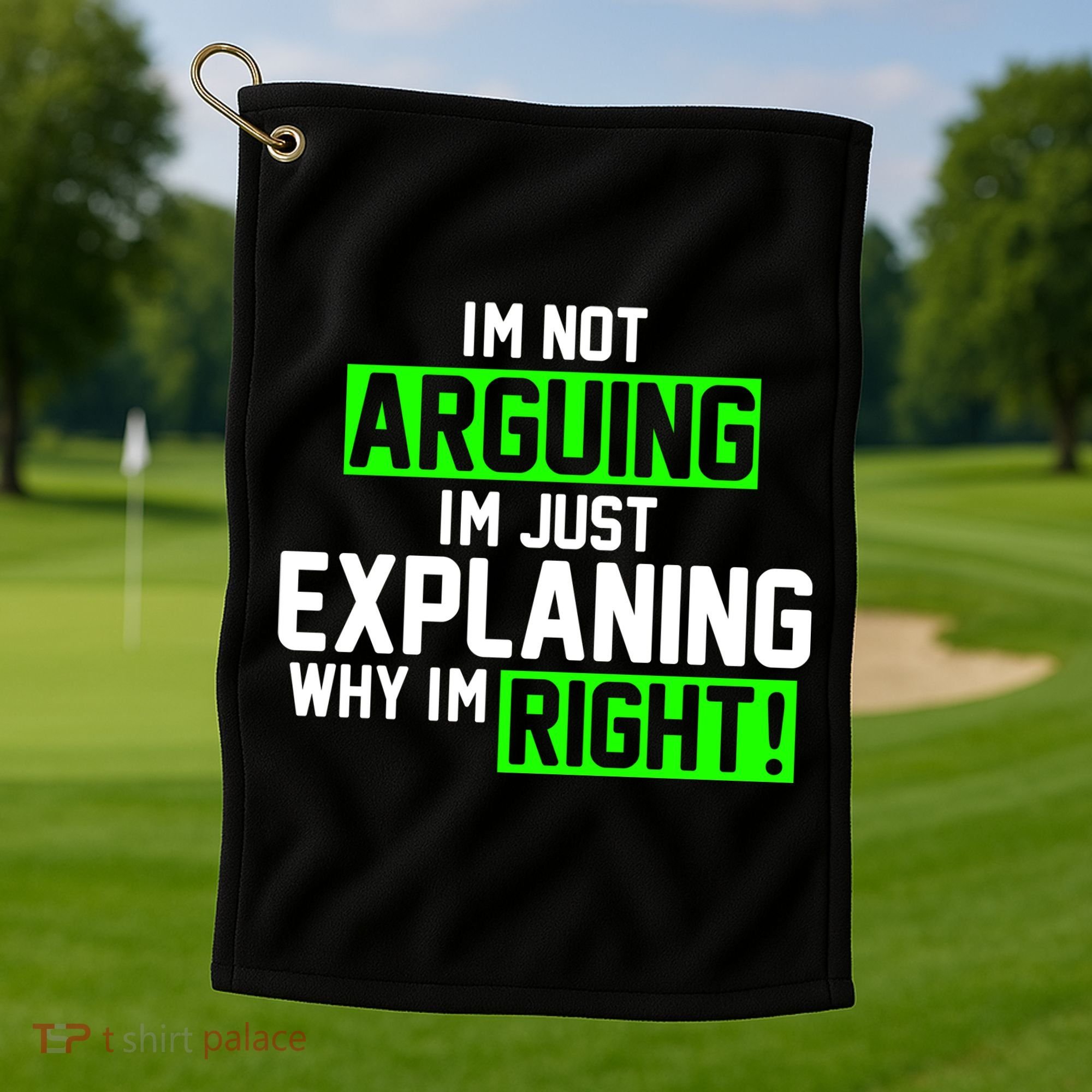 Not Arguing Explaining Why I'm Right Funny Meme Golf Towel