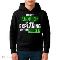 Not Arguing Explaining Why I'm Right Funny Meme Kids Hoodie thumb 4