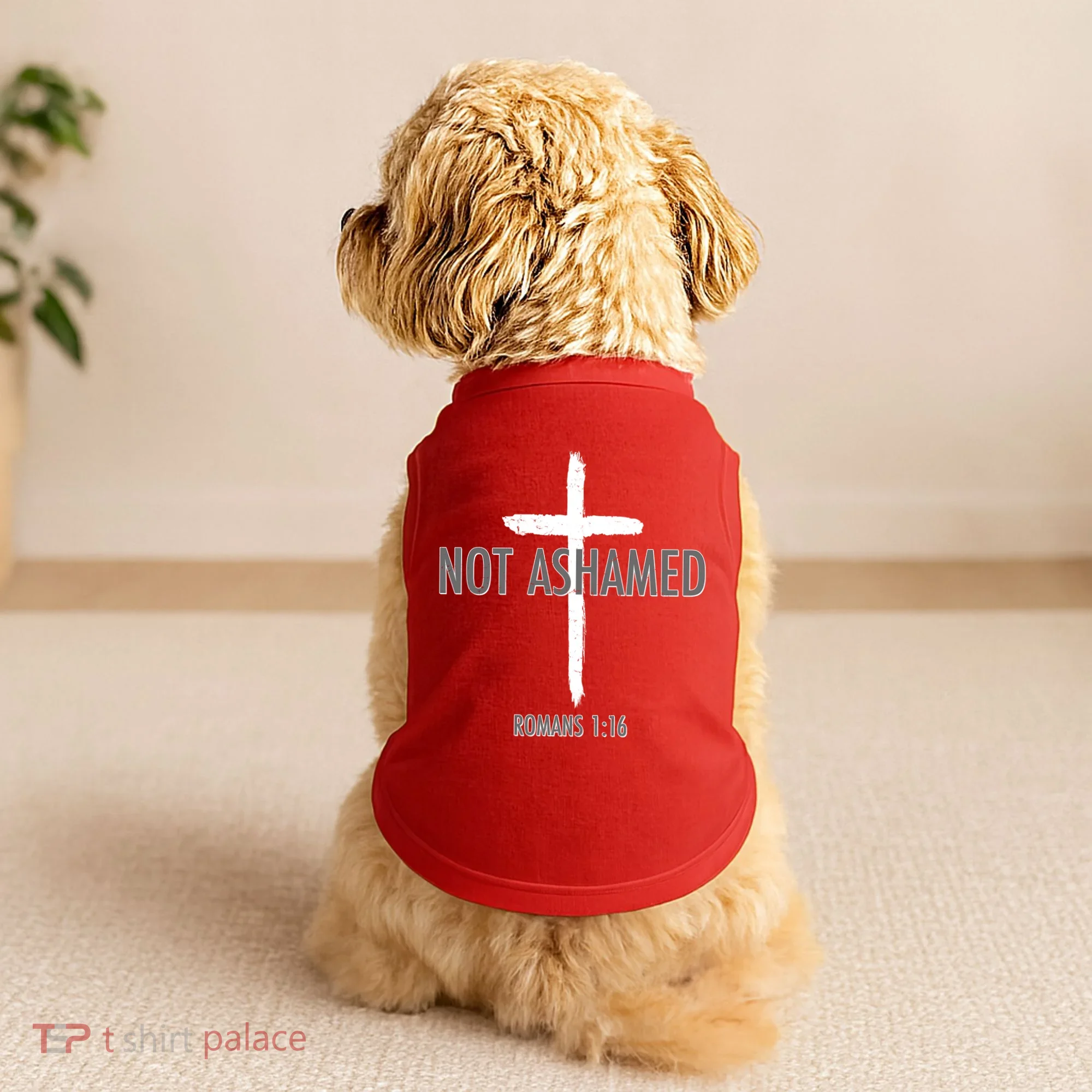Not Ashamed Romans 1:16 Doggie Tank