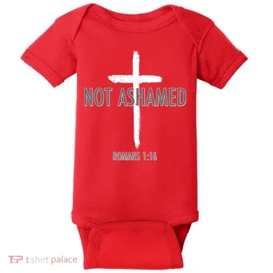 Not Ashamed Romans 1:16 Baby Bodysuit